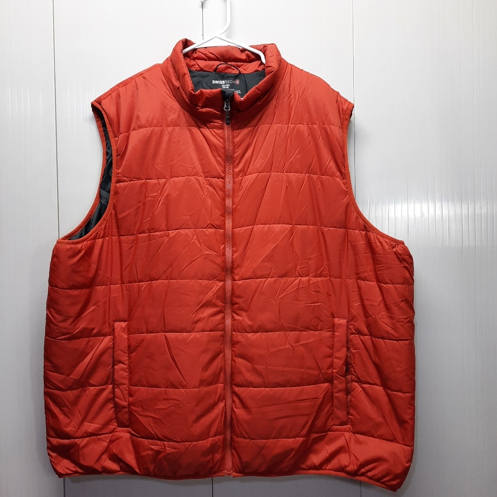 Swiss Tech Spiced Cider Sleeveless Quilted Puffer Men's Vest size 3XL/3XG 54-56